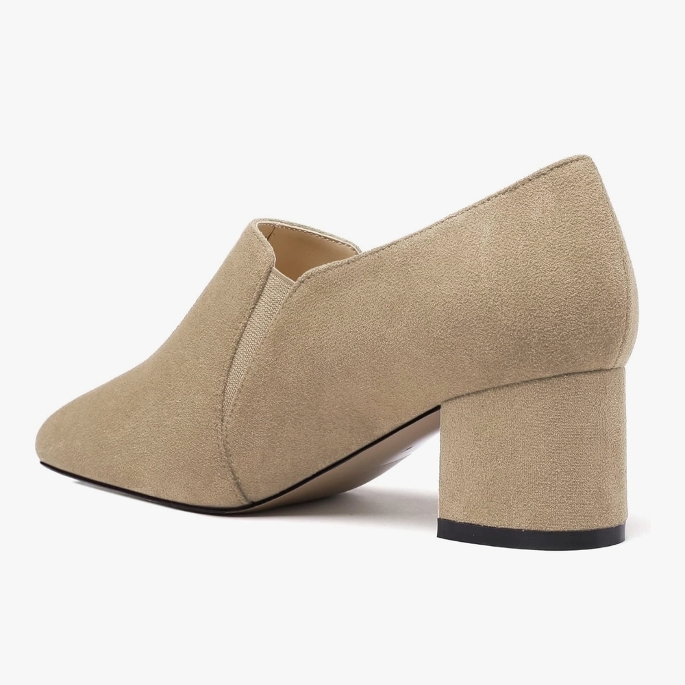 ELDOF Tan Women's Block Heel Shoes - Picture 5 of 8